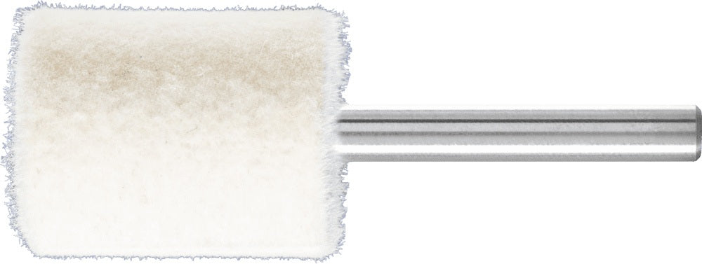 Filzpolierstift Zylinder 10x15 mm Schaft 6 mm von PFERD – mittlere Härte für exakte Formen
