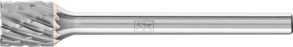 PFERD Kleinfrässtift Form ZYAS 2 mm Hartmetall mit 3 PLUS Verzahnung für präzises Fräsen