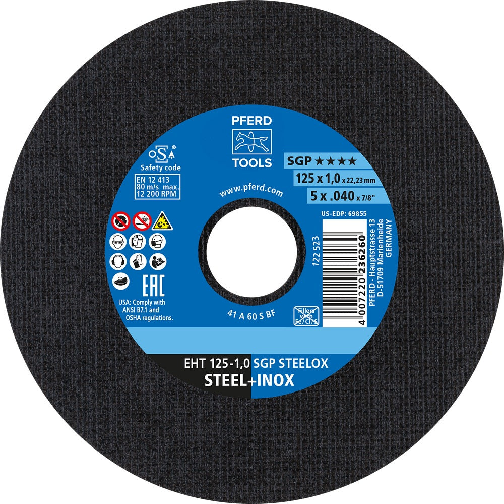 PFERD Trennscheibe SGP STEELOX 125 x 0,8 mm für INOX und Stahl