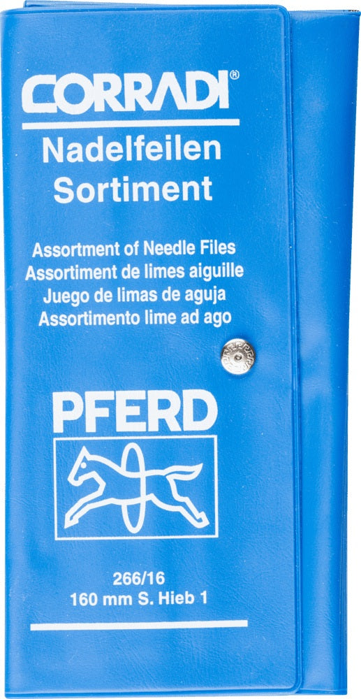 PFERD CORRADI Nadelfeilensatz 12-teilig Länge 160 mm Hieb SH1 DH2 in Kunststofftasche