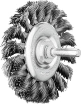 PFERD TOOLS Rundbürste RBG 7012/6 ST 0,35 – Gezopfte Drahtbürste Ø 76 mm für Schweißnahtbearbeitung