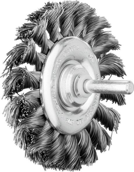 PFERD TOOLS Rundbürste RBG 7012/6 ST 0,35 – Gezopfte Drahtbürste Ø 76 mm für Schweißnahtbearbeitung