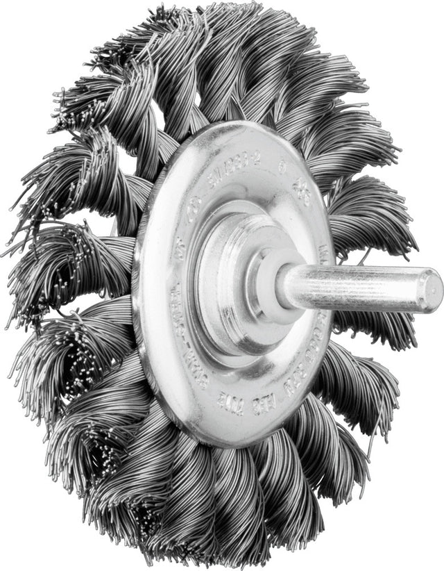 PFERD TOOLS Rundbürste RBG 7012/6 ST 0,35 – Gezopfte Drahtbürste Ø 76 mm für Schweißnahtbearbeitung