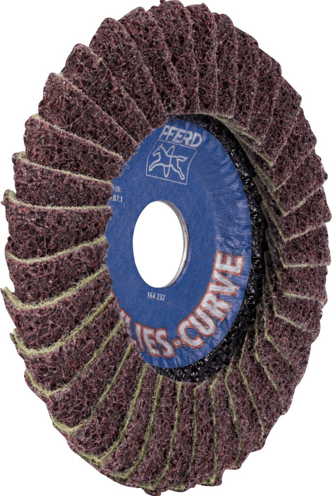 PFERD TOOLS Fächerscheibe POLIVLIES-CURVE PVL-R Ø125 mm K100 Korund A