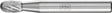 PFERD Frässtift TRE 6 mm Hartmetall Verzahnung 3 PLUS für Zerspanung