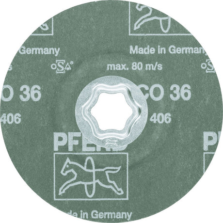 PFERD COMBICLICK Fiberscheibe CO Ø125 mm K36 Keramikkorn für Stahl, Guss, Aluminium