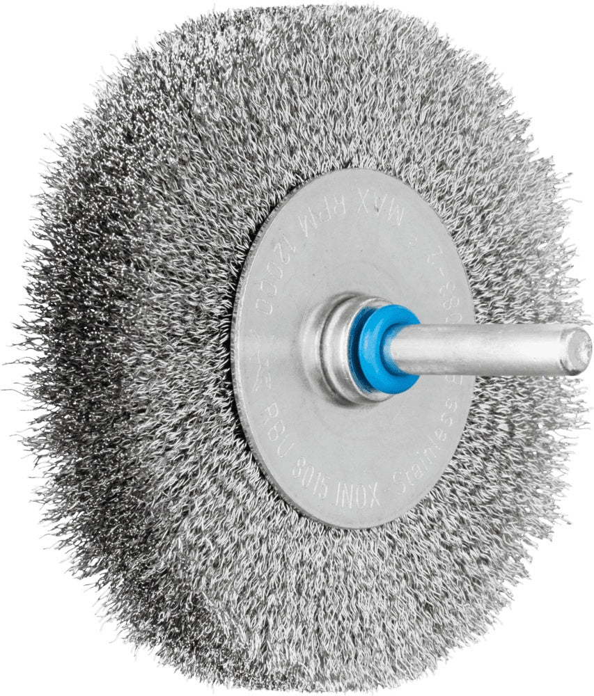 PFERD Rundbürste RBU 2004/6 INOX Ø 30 mm, Drahtstärke 0,2 mm, Schaft-Ø 6 mm – Edelstahlbürste für Reinigung und Entrostung
