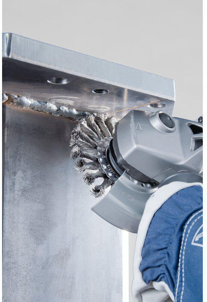 PFERD TOOLS Rundbürste RBG Ø115 mm gezopft, Drahtstärke 0,5 mm, 12 mm Besatzbreite