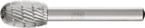 PFERD Frässtift TRE HSS Verzahnung 3, 12 mm Kopf, 6 mm Schaft, Tropfenform – für präzises Zerspanen