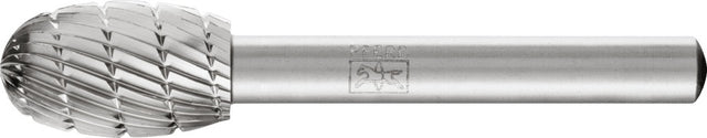 PFERD Frässtift TRE HSS Verzahnung 3, 12 mm Kopf, 6 mm Schaft, Tropfenform – für präzises Zerspanen