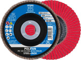 PFERD POLIFAN CO-COOL SG STEELOX Fächerscheibe Ø125 mm K60 konisch für INOX