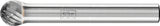 PFERD Frässtift KUD 4 mm Hartmetall Schaft 6 mm für präzise Zerspanung