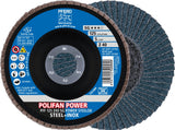 PFERD POLIFAN Z SG POWER STEELOX Fächerscheibe Ø125 mm Körnung 40 konisch für INOX und Stahl