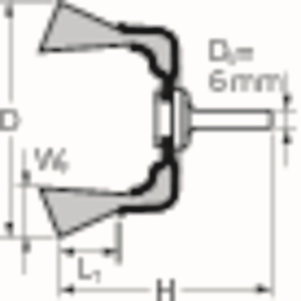 PFERD Topfbürste TBU Ø 50 mm Stahldraht 0,3 mm Schaft 6 mm für Bohrmaschine