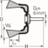PFERD Topfbürste TBU Ø 50 mm Stahldraht 0,3 mm Schaft 6 mm für Bohrmaschine
