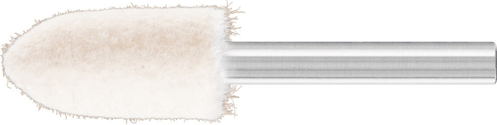 Filzpolierstift Zylinder 10x15 mm Schaft 6 mm von PFERD – mittlere Härte für exakte Formen