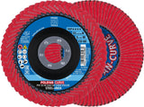 PFERD POLIFAN CO SGP CURVE STEELOX Fächerscheibe Ø125 mm K60 für INOX/Stahl