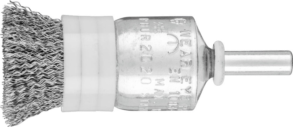 PFERD TOOLS Pinselbürste PBUR 20 mm Schaft 6 mm Stahldraht 0,2 mm für Bohr- & Geradschleifer