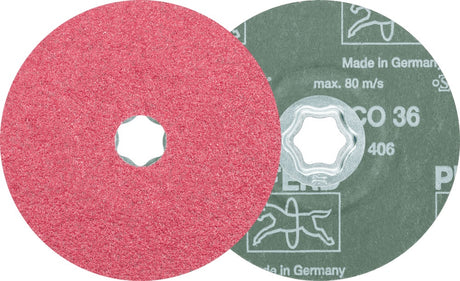 PFERD COMBICLICK Fiberscheibe CO Ø125 mm K36 Keramikkorn für Stahl, Guss, Aluminium