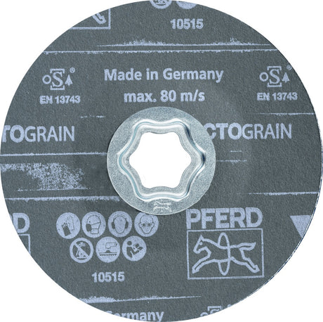 PFERD TOOLS COMBICLICK VICTOGRAIN Fiberscheibe Ø125 mm K80 für Stahl, Guss, Aluminium