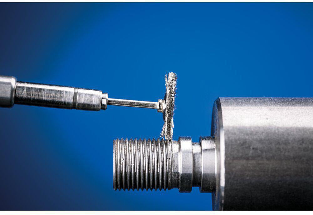 PFERD TOOLS Minirundbürste RBU 1602/3 ST 0,10 – Stahlbürste 16 mm