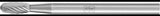 PFERD Kleinfrässtift Form O TRE 3 mm Hartmetall Verzahnung 3 PLUS