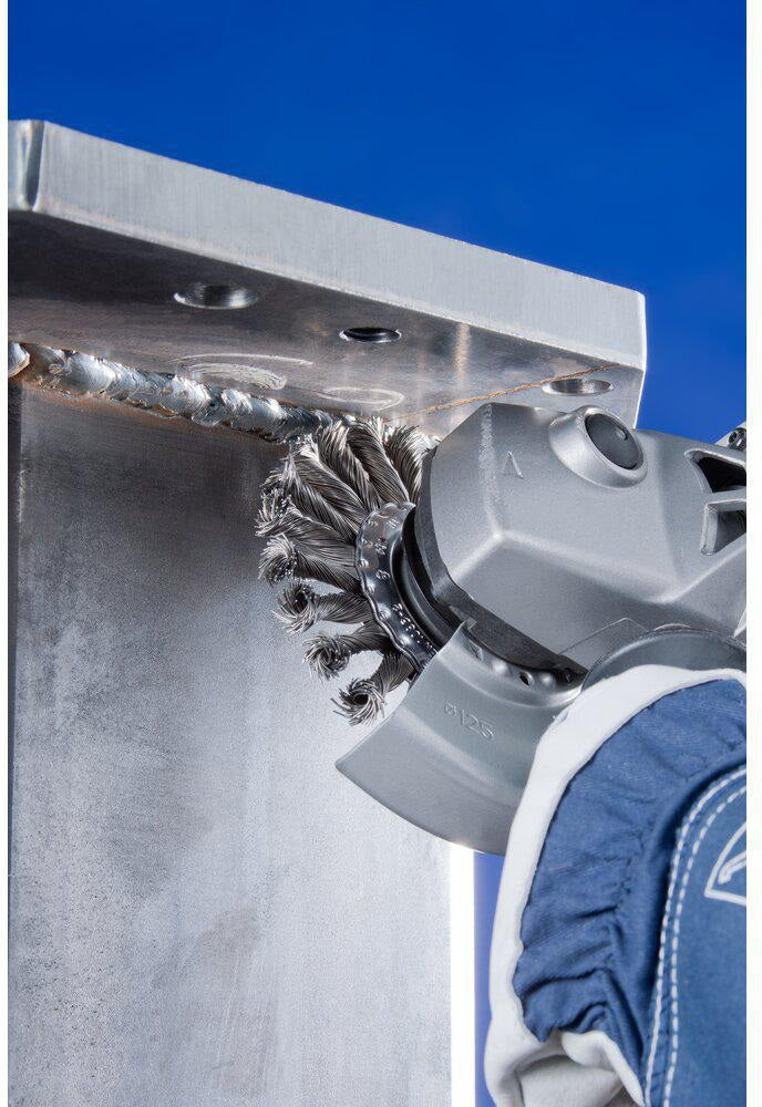 PFERD TOOLS Rundbürste RBG Ø115 mm gezopft, Drahtstärke 0,5 mm, 12 mm Besatzbreite