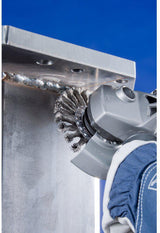 PFERD TOOLS Rundbürste RBG Ø115 mm gezopft, Drahtstärke 0,5 mm, 12 mm Besatzbreite