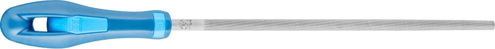 PFERD Werkstattfeile DIN 7261, 200 mm, Hieb 1, Rund, 2K-Ergo-Heft – Präzisionsfeile für Radien und Profile