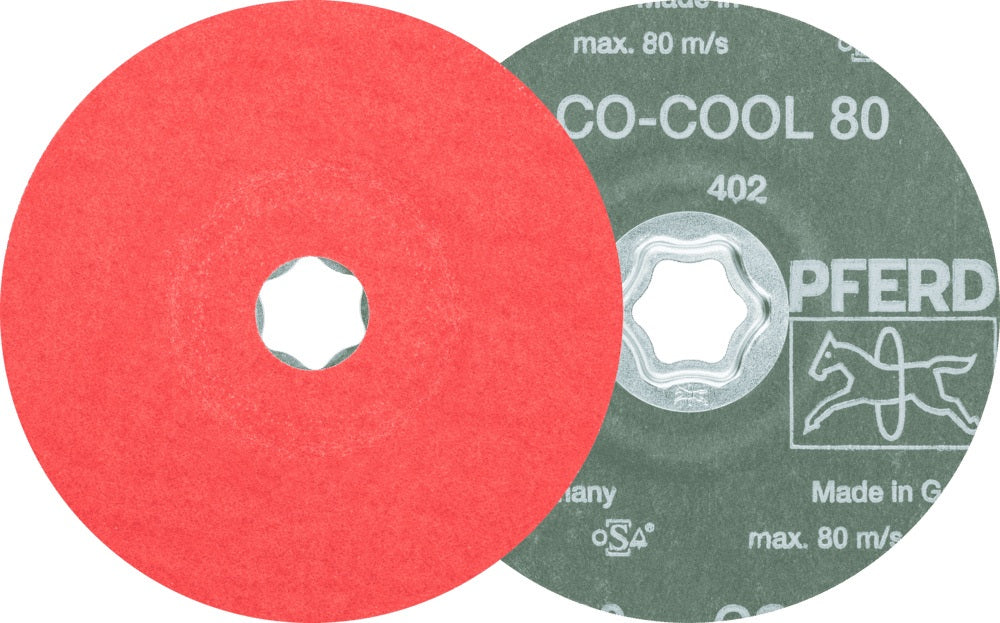 PFERD COMBICLICK CO-COOL Fiberscheibe Ø125 mm K36 Keramikkorn für INOX & Aluminium