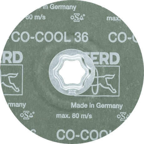 PFERD COMBICLICK CO-COOL Fiberscheibe Ø125 mm K36 Keramikkorn für INOX & Aluminium