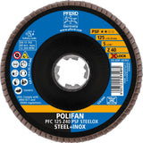PFERD Fächerscheibe X-LOCK PSF Z STEELOX Ø125 mm K40 konisch für Stahl & INOX – 10 Stück