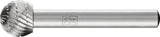 PFERD Frässtift KUD HSS 4 mm Kopf-Ø 3 mm Kopflänge Schaft-Ø 6 mm Verzahnung 3