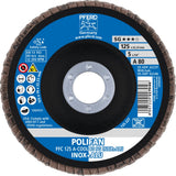 PFERD POLIFAN A-COOL SG INOX+ALU Fächerscheibe Ø125 mm K40 konisch