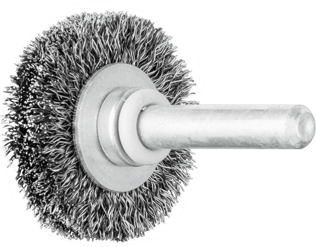 PFERD Rundbürste RBU ST D.30mm Drahtstärke 0,2mm STA 9mm – Stahldrahtbürste für Bohrmaschine