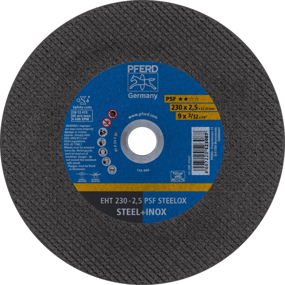 PFERD Trennscheibe PSF STEELOX D125 x 1,6 mm INOX für Edelstahl und Stahl