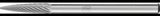 PFERD Kleinfrässtift Form K SPG 3 mm Hartmetall 3 PLUS Verzahnung
