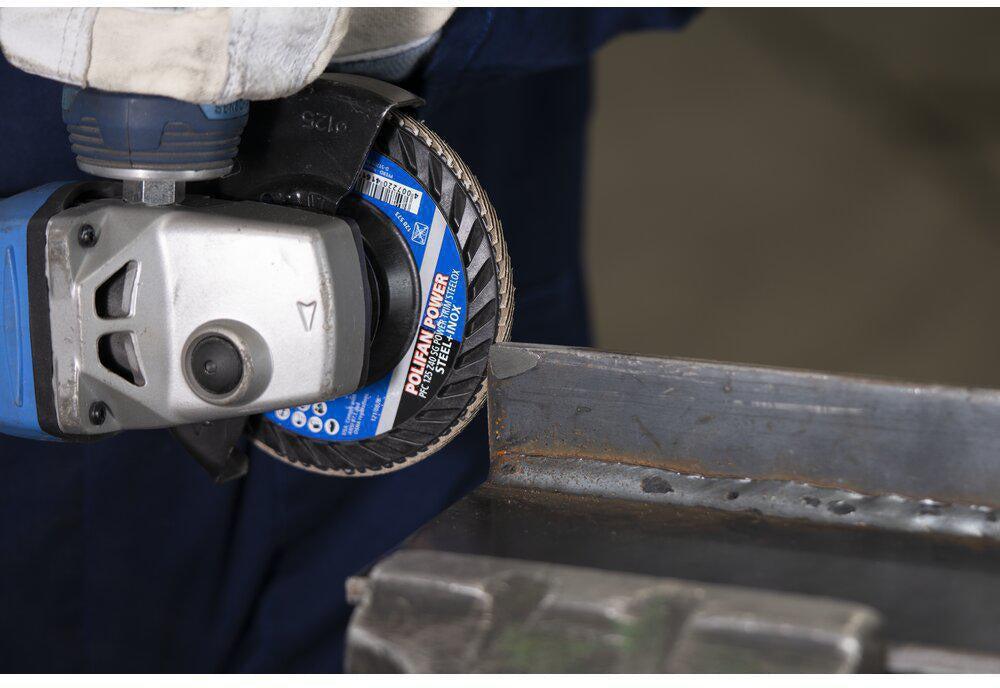 PFERD POLIFAN Fächerscheibe TRIM STEELOX Ø125 mm K40 Zirkonkorund für Stahl/Edelstahl