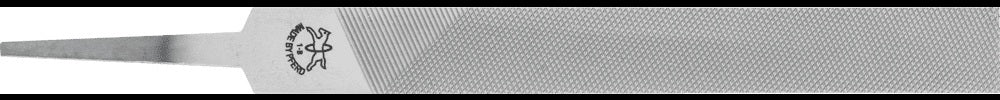 PFERD Werkstattfeile DIN 7261 L.100mm Q.12x2,5mm Hieb 1 Flachstumpf – Form A, für Stahl, Guss, Aluminium