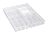 RAACO Einsatz A78 79x109x24mm transparent aus PP – 48 Stück Regaleinsatz