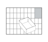 raaco Einsatz 80 BA7-1, 79x109x69 mm, transparent, 16 Stück, Regalzubehör
