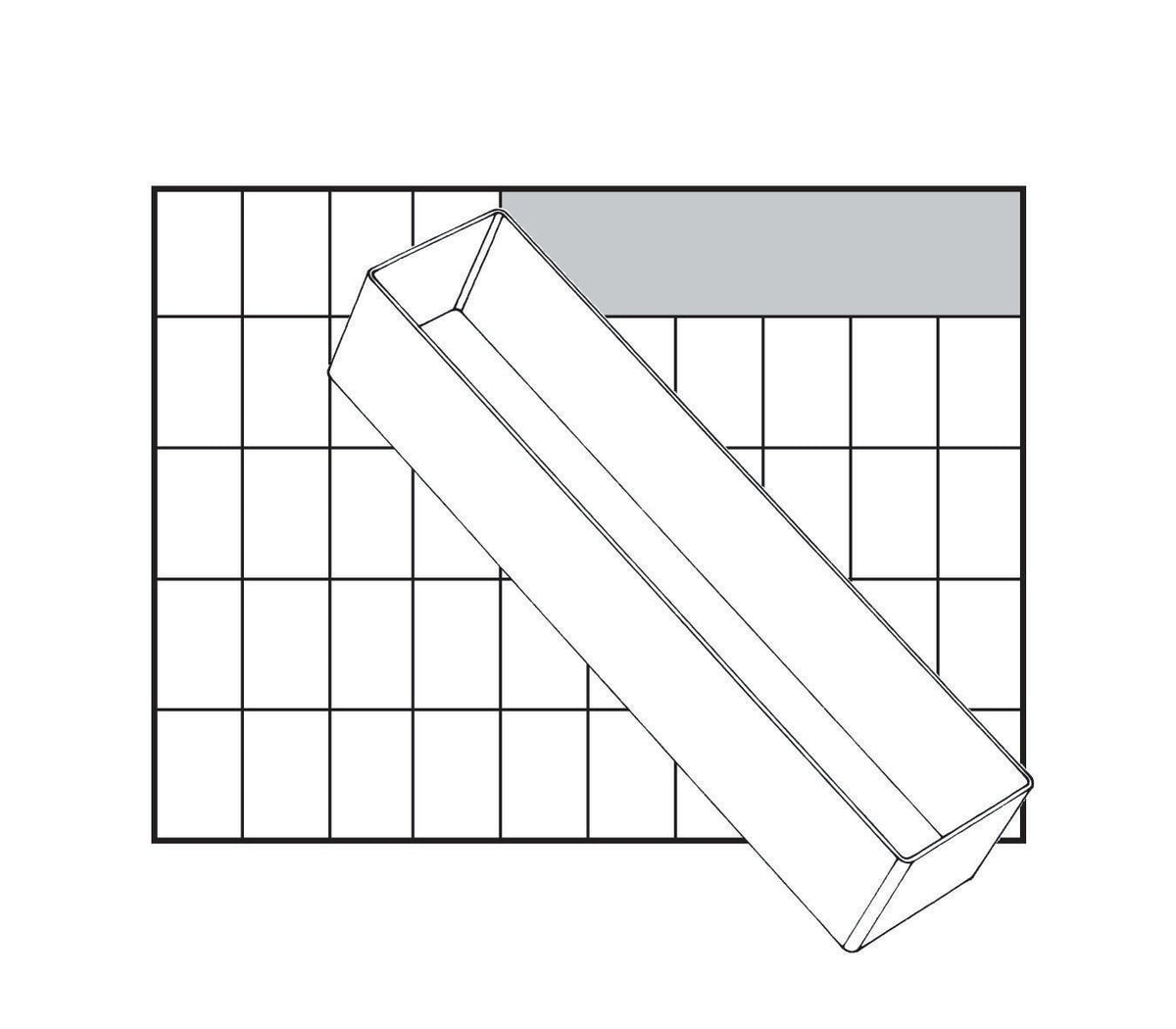 RAACO Einsatz 80 BA8-3 55x235x69 mm transparent – 9er-Pack für Regalzubehör