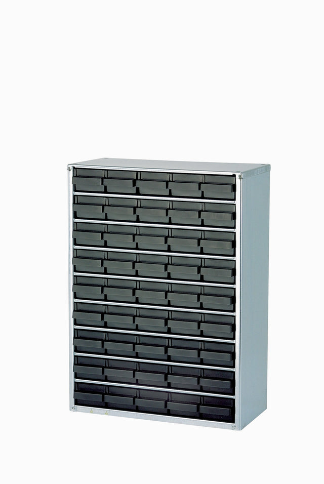 raaco ESD Stahlmagazin 945-00 mit 45 Schubladen, leitfähig, inkl. Erdungskabel