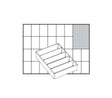 raaco Einsatz A75 B.79xT.109xH.24mm transparent aus PP – 48 Stück