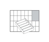 raaco Einsatz A75 B.79xT.109xH.24mm transparent aus PP – 48 Stück