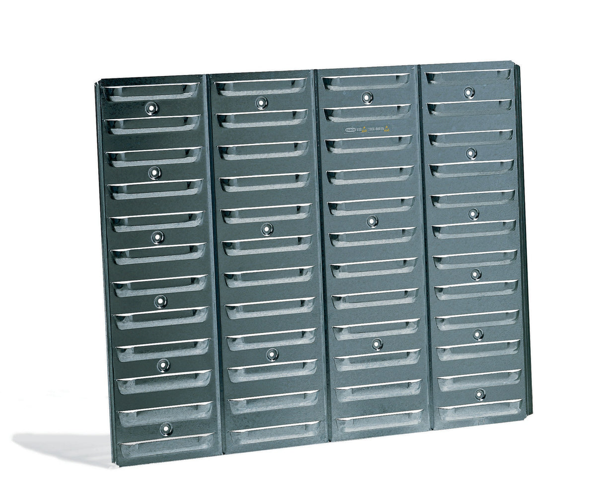 RAACO Sichtboxen-Paneel ESD Wandpaneel 520x440 mm leitfähig mit Erdungskabel – 6 Stück