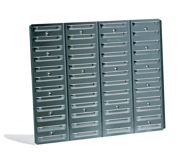RAACO Sichtboxen-Paneel ESD Wandpaneel 520x440 mm leitfähig mit Erdungskabel – 6 Stück