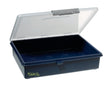 raaco Sortimentskasten Assorter 55 4x4-0, 241x195x56 mm, Unterteil dunkelblau, Deckel transparent