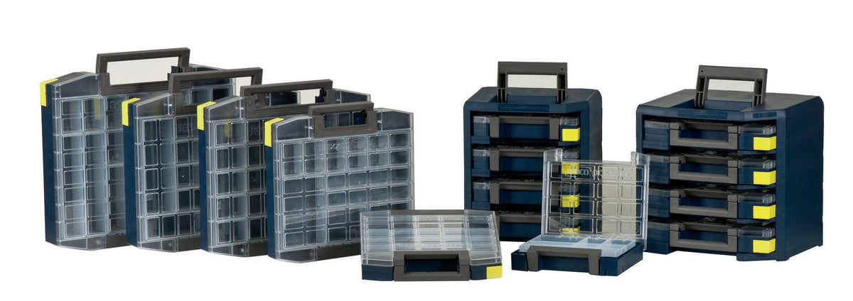 RAACO Sortimentskoffer boxxser 55 6x6-0, 354x323x55 mm, Unterteil PP/Deckel PC, 5er-Pack