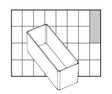 RAACO Einsatz 55 A9-2 39x109x47mm transparent aus PP – 48 Stück